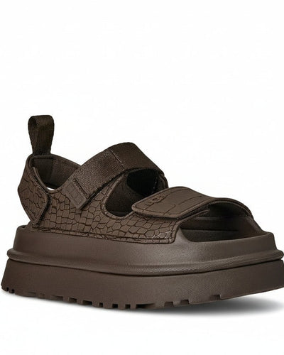 UGG GoldenGlow Embossed Dense Smoke סנדלי גולדנגלואו לנשים