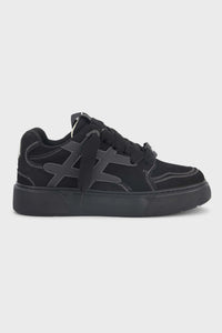 נעלי סניקרס שחורות גבוהות Ainker Backdoor Leather Suede Black