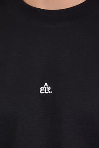 חולצת טי שחורה סמל באמצע BALR