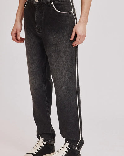 YN jeans ג׳ינס שחור פסים
